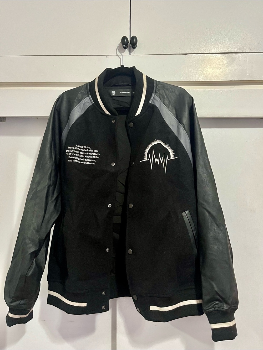 Undercover Black Varsity Jacket with White Trim